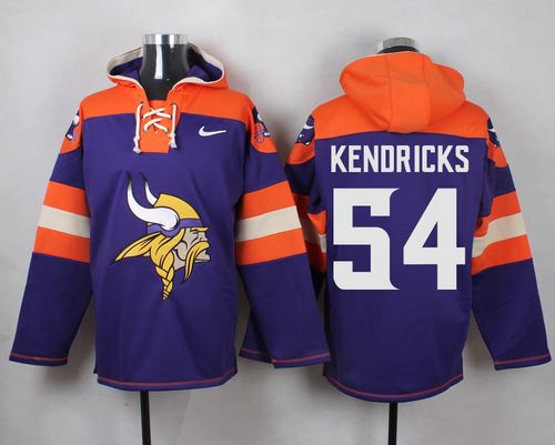 Nike Vikings #54 Eric Kendricks Purple Player Pullover NFL Hoodie - Click Image to Close